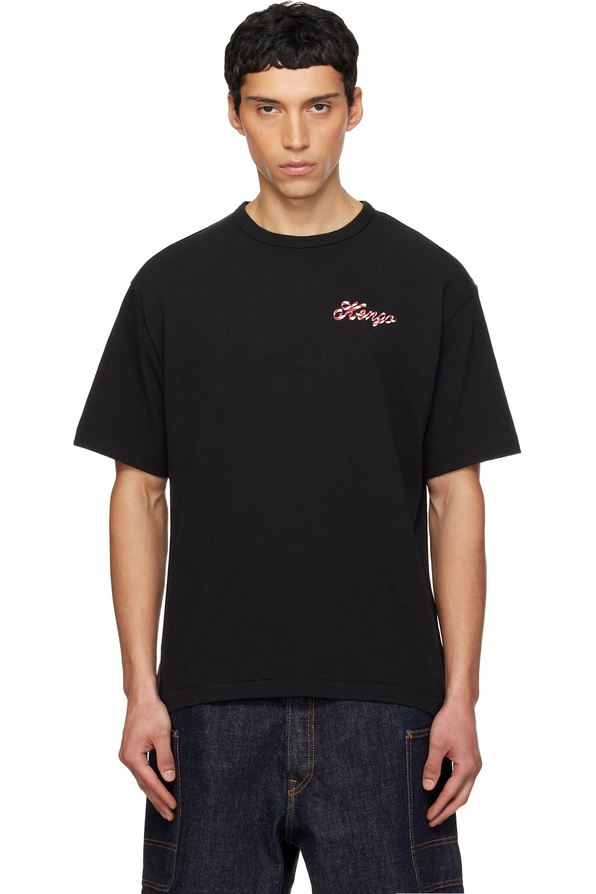 Black Kenzo Paris 'KENZO Winter Holidays' Oversized T-shirt