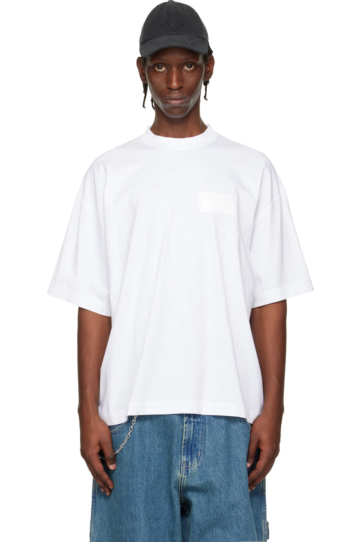 White Taped Logo T-shirt