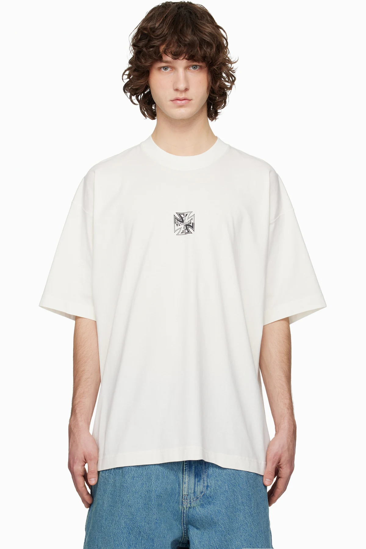 Off-White Biker Cross Logo T-shirt
