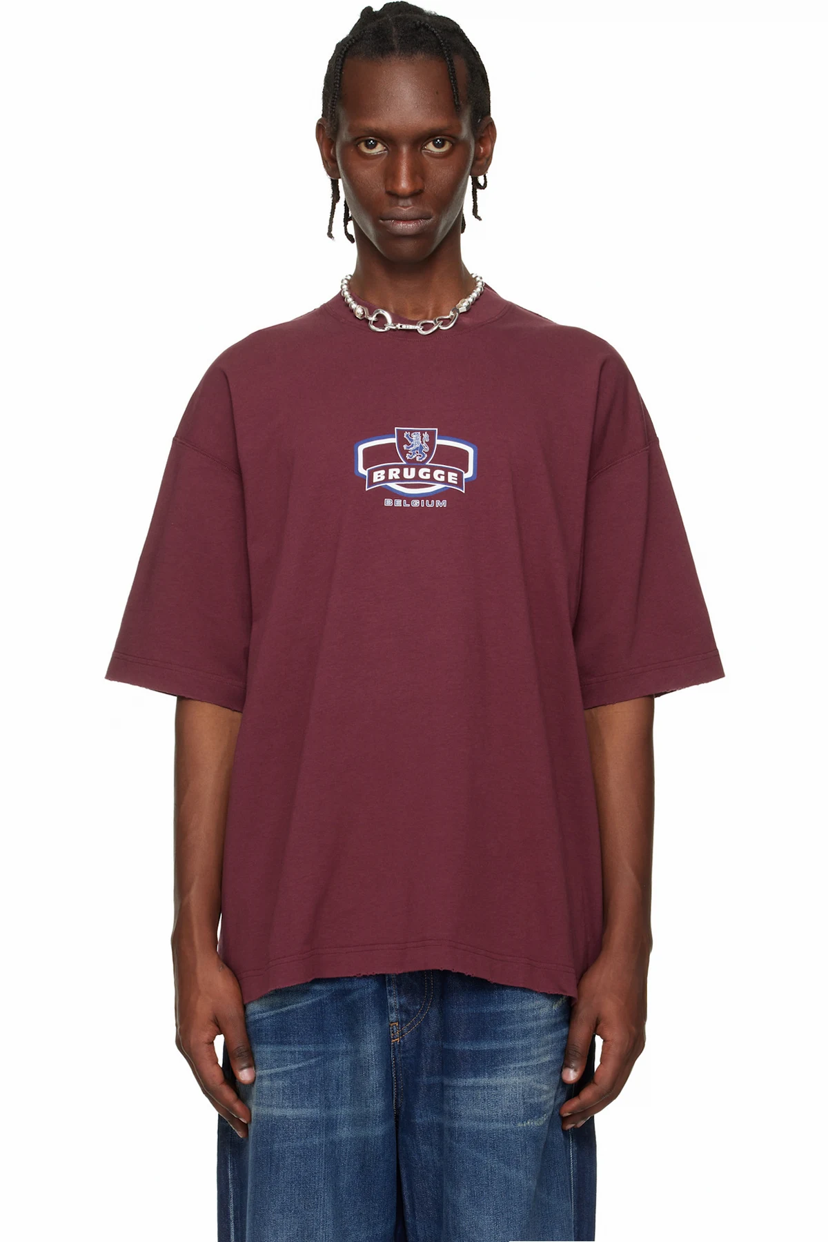 Burgundy 'Brugge' Tourist T-shirt