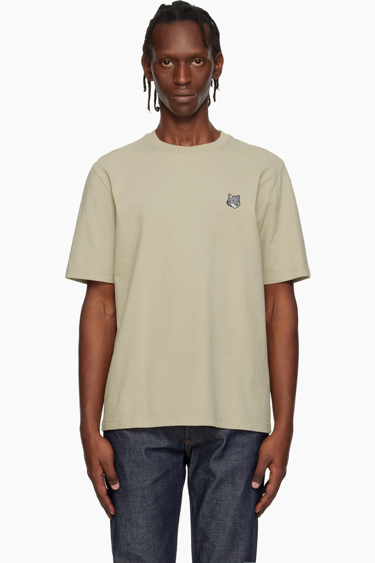 Beige Fox Head Comfort T-shirt