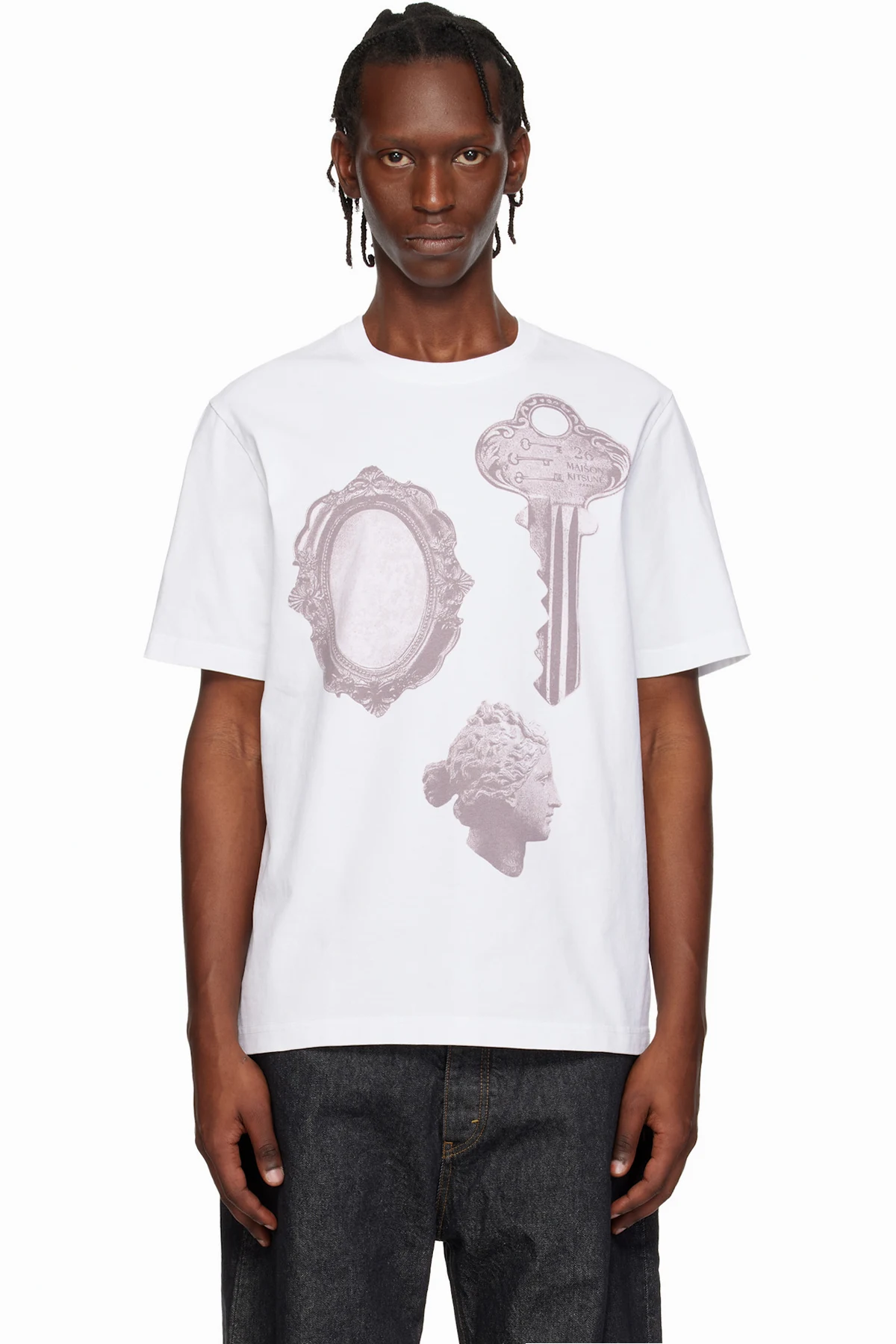 White Parisian Objects Comfort T-shirt