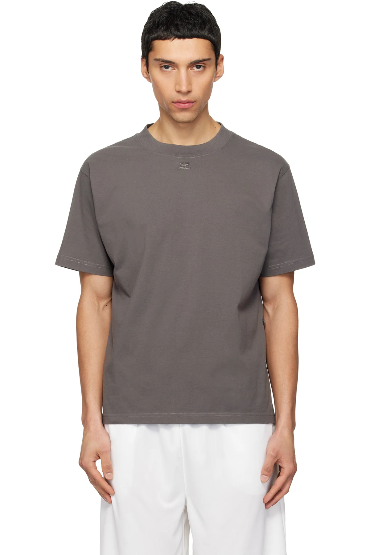 Gray Twisted Logo T-shirt