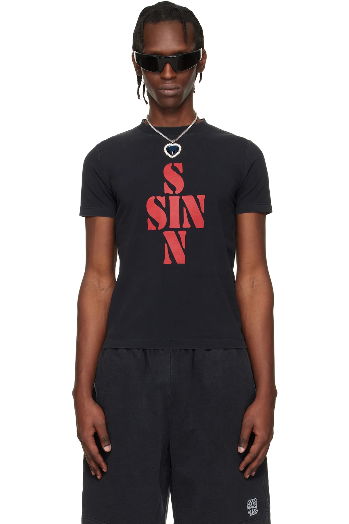 Black Sins Fitted T-shirt