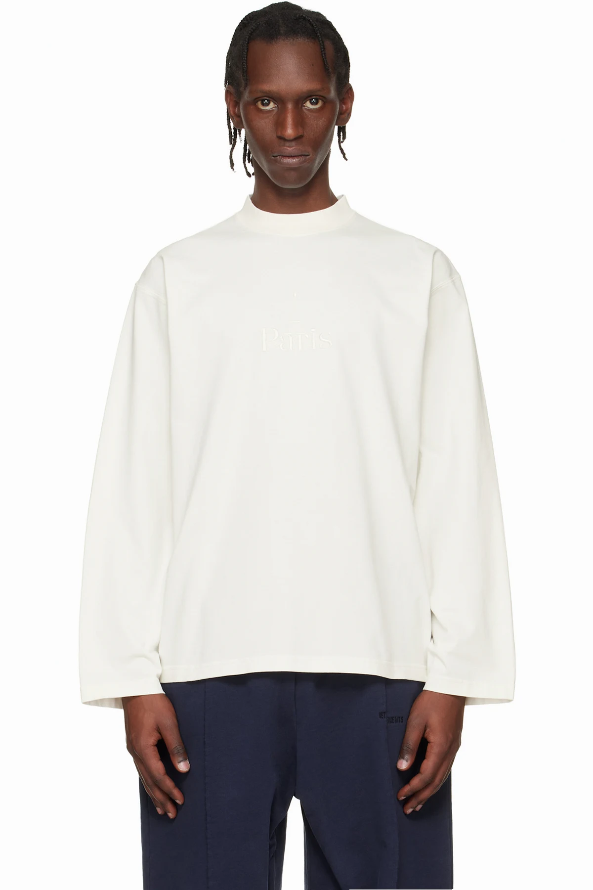 Off-White 'Paris' Embroidered Longsleeve T-shirt
