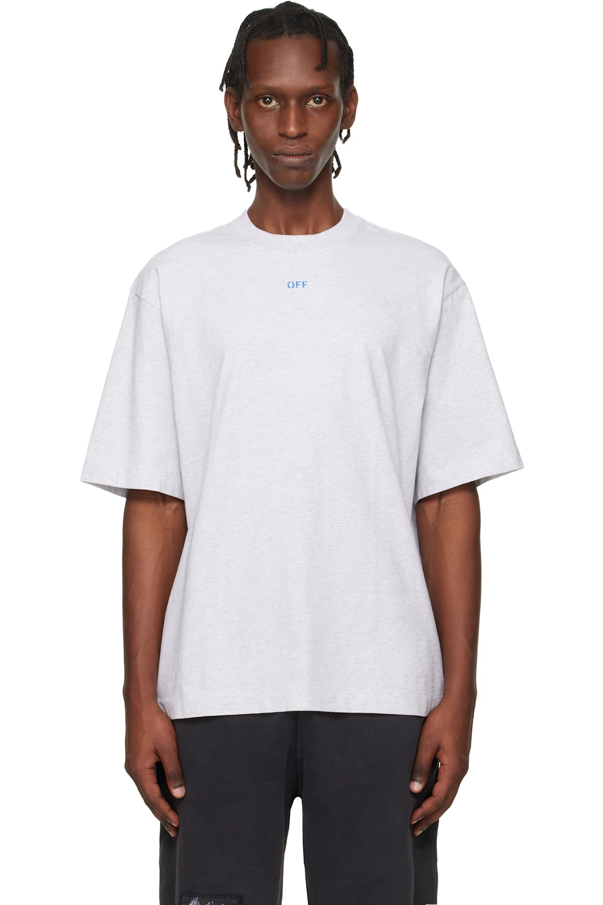 Gray Stencil Arrow Skate Logo T-shirt