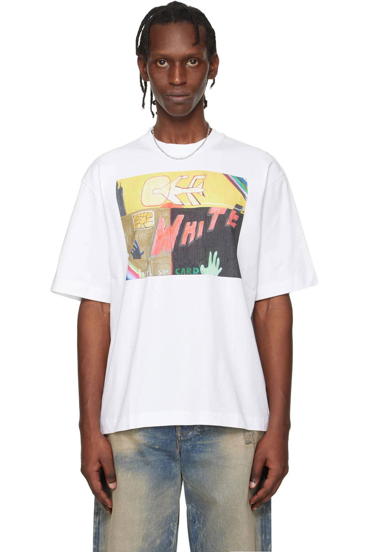 White Gregory Shimada Edition Logo Skate T-shirt