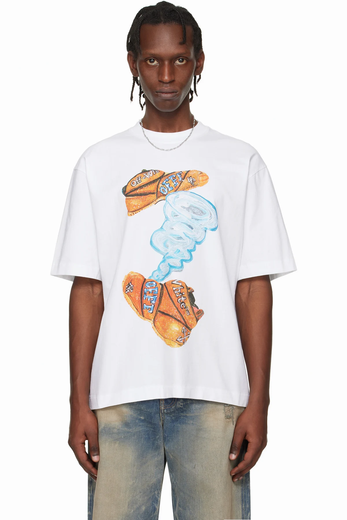 White Gregory Shimada Edition Diagonal Skate T-shirt