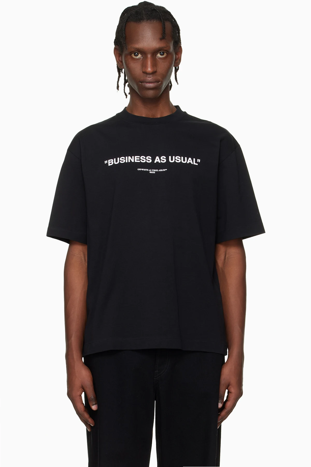 Black 'Business' Quote Skate T-shirt