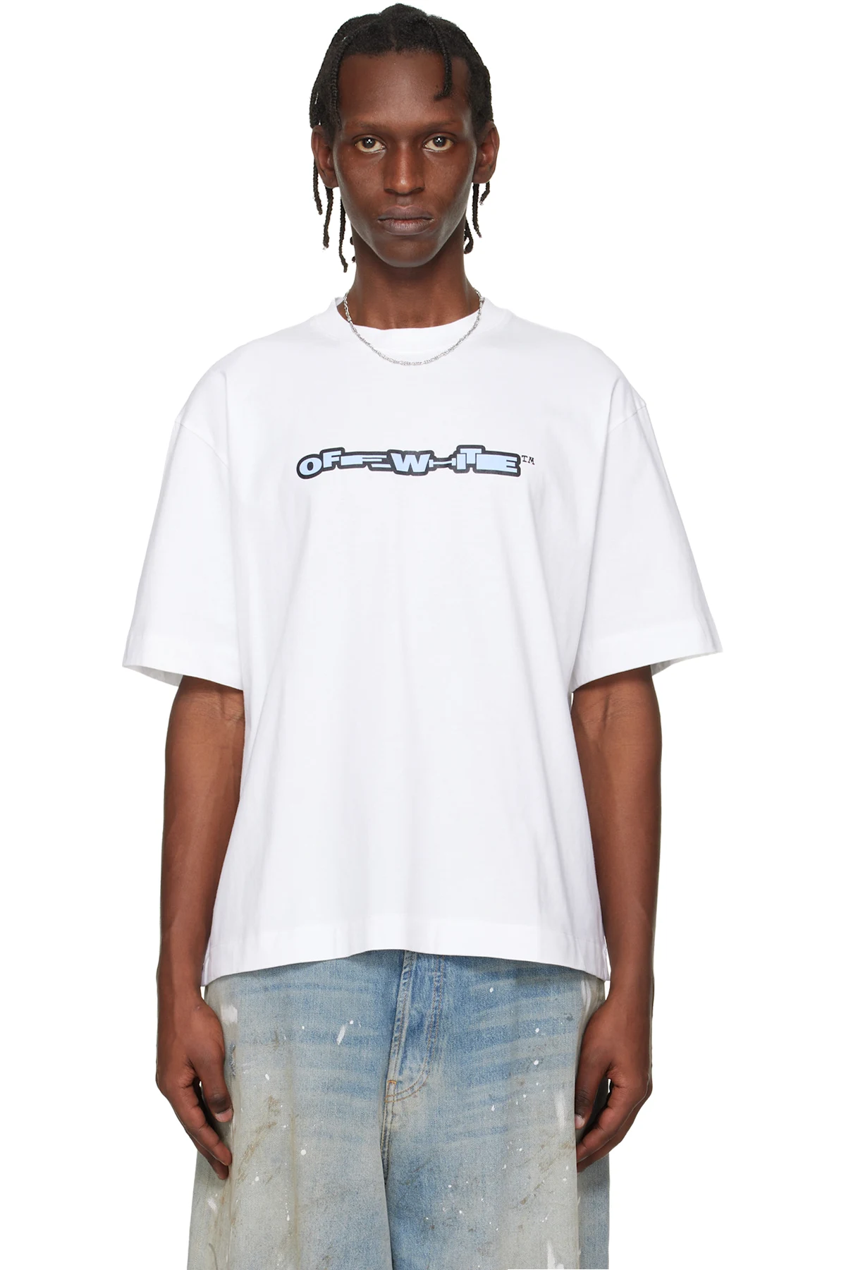 White Baseball Arrow Skate T-shirt