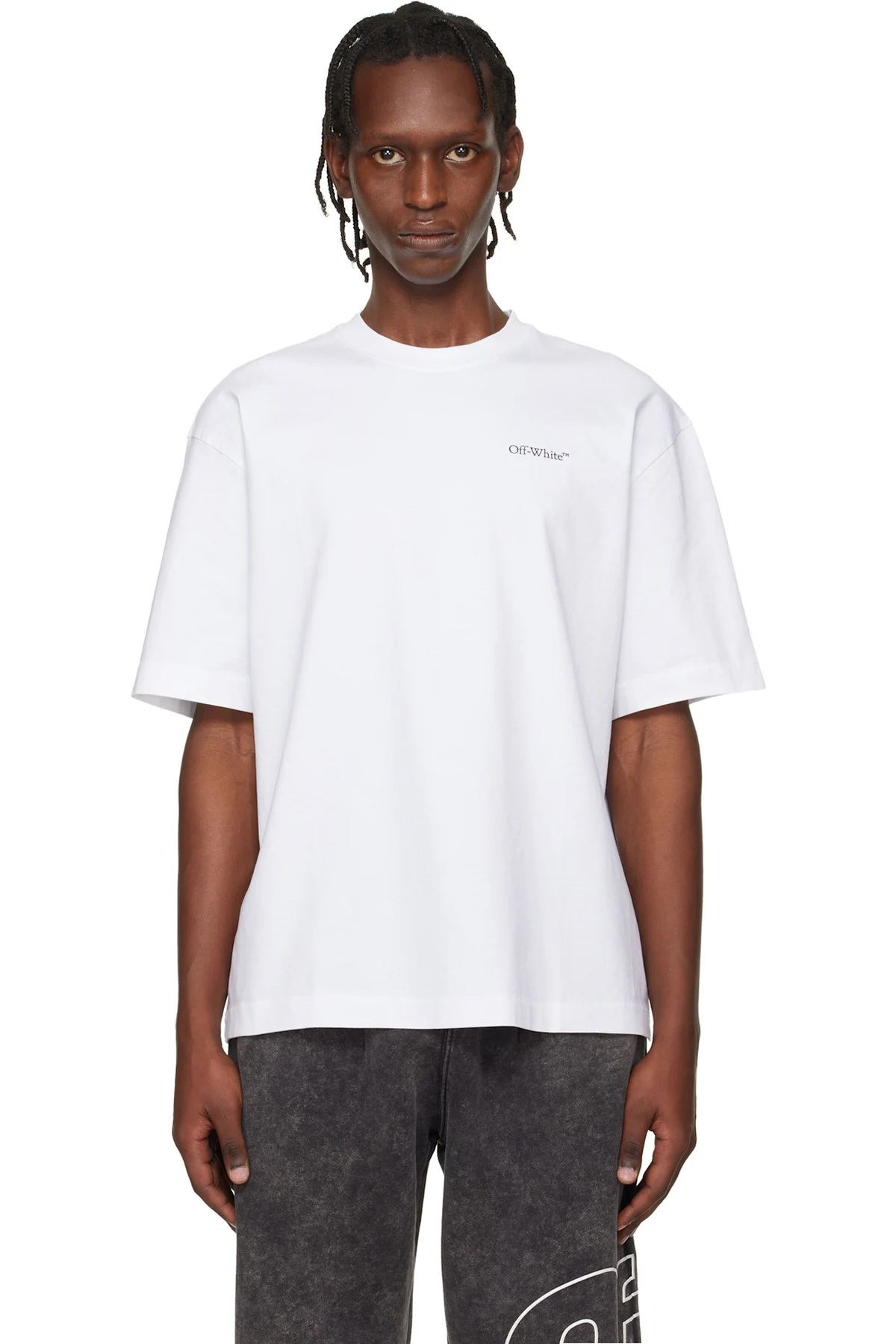 White Half Arrow Skate Logo T-shirt
