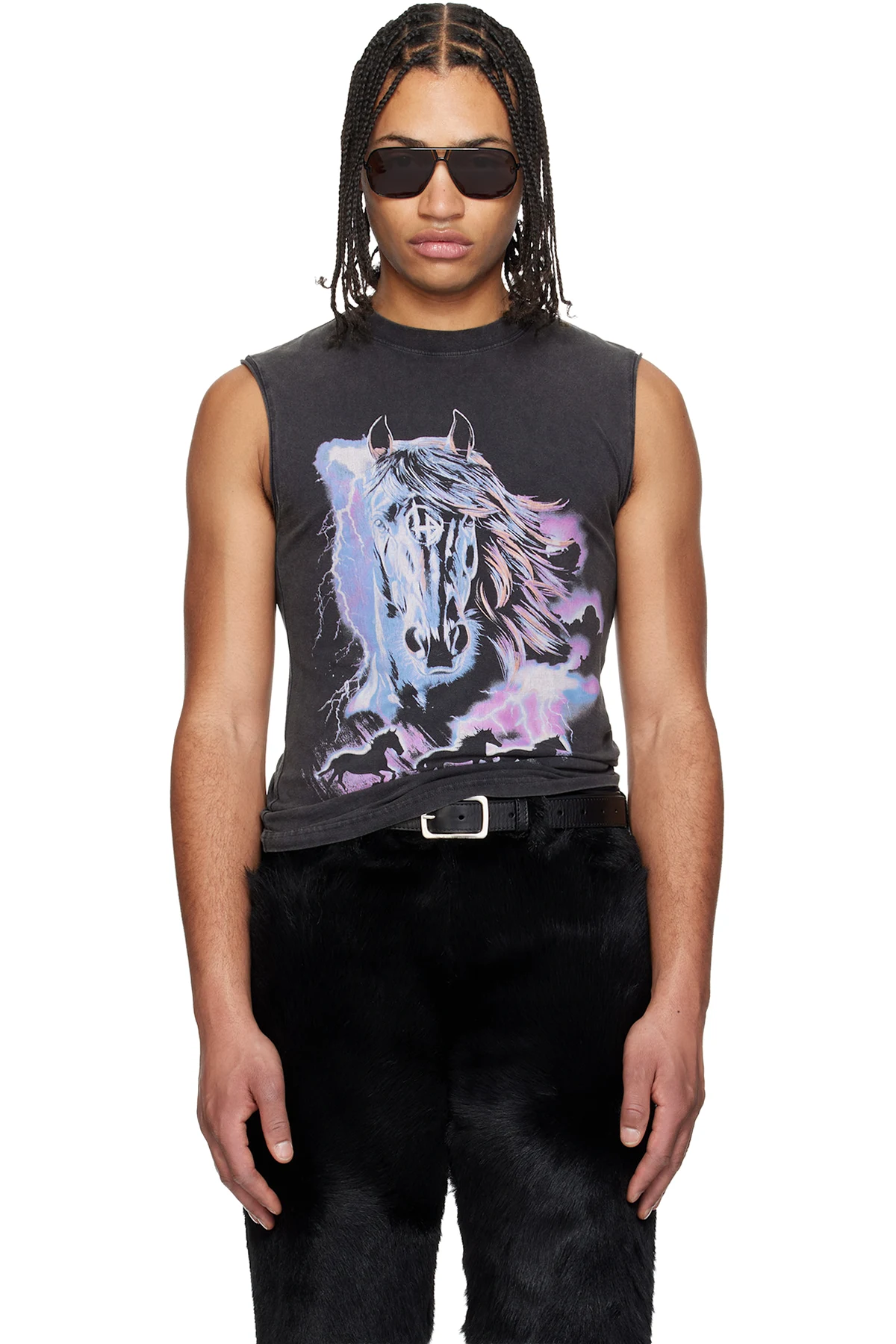Gray 'Year of the Horse' Sleeveless T-shirt