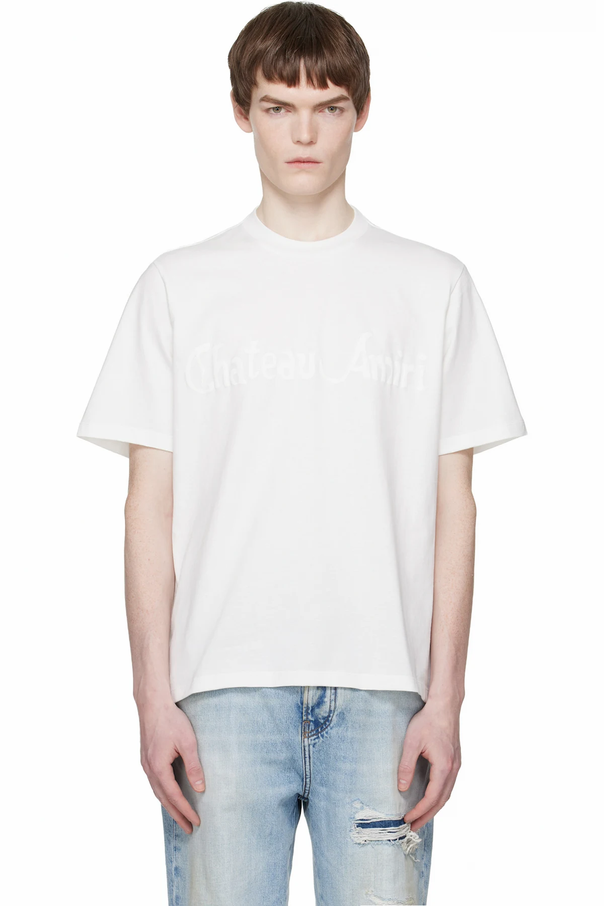White 'Chateau Amiri' Tonal T-shirt