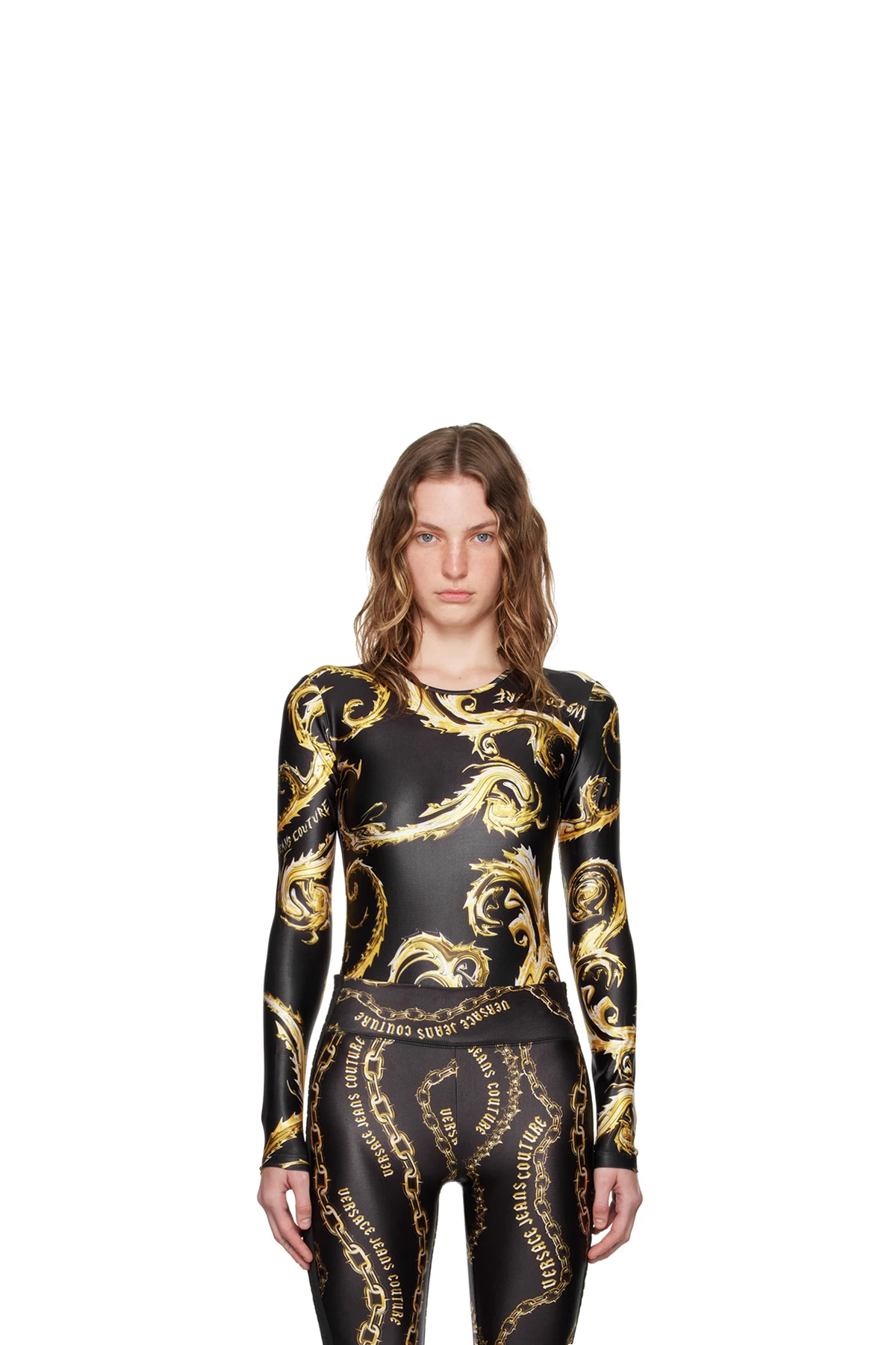 Black & Gold Chromo Couture Bodysuit