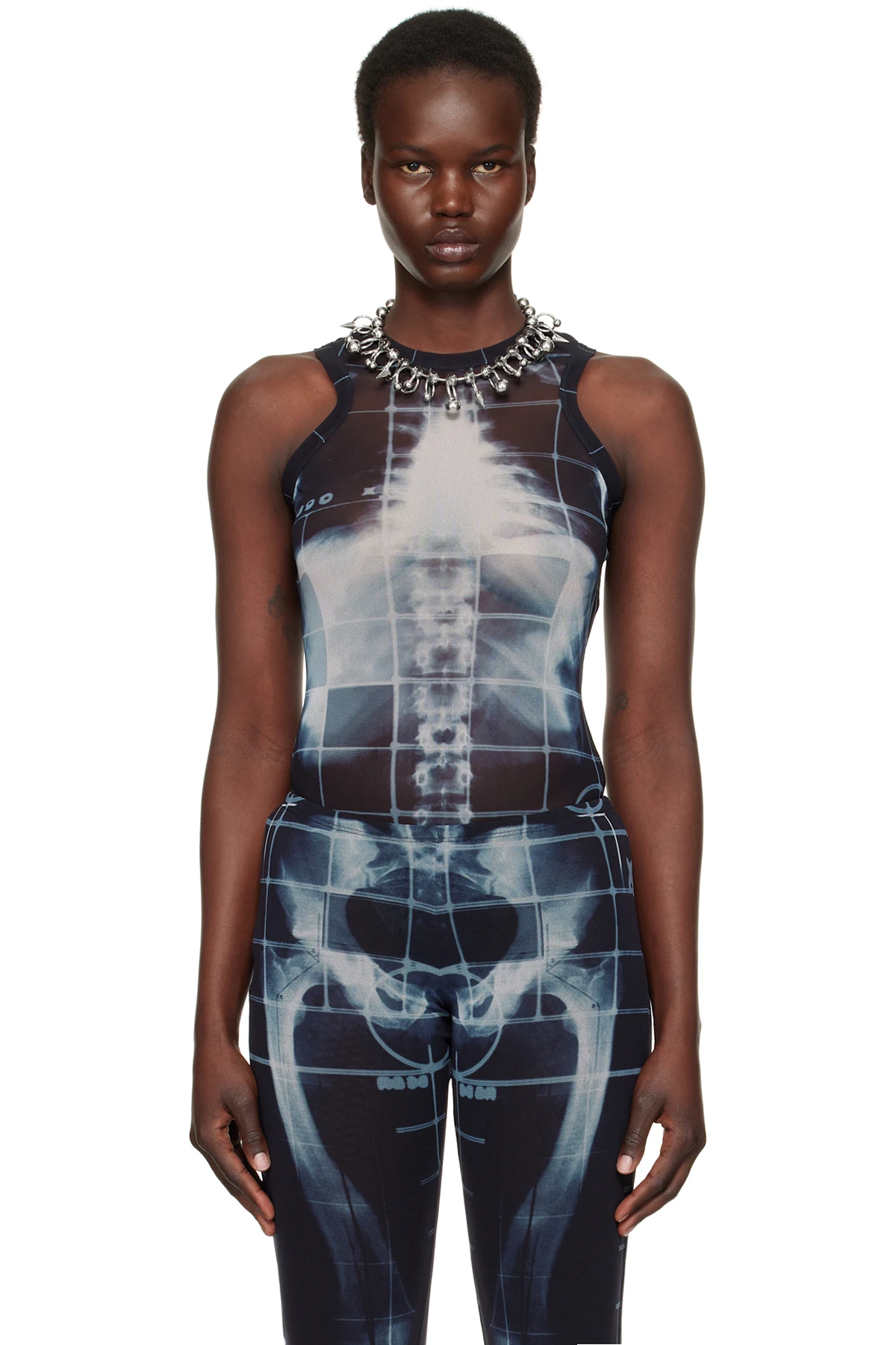 Black & Blue 'The Squeletor' Bodysuit