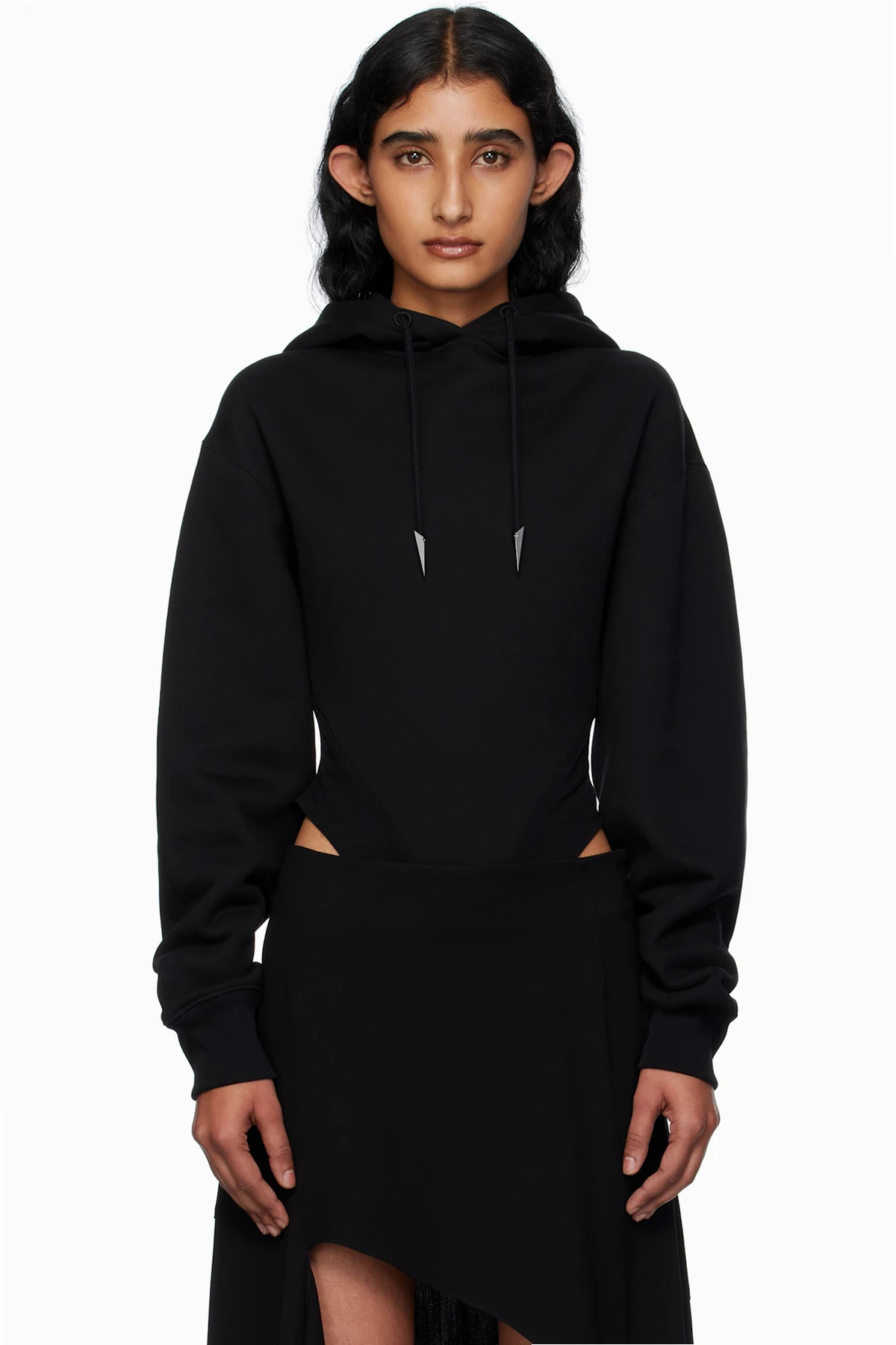 Black Fleece Hood Bodysuit