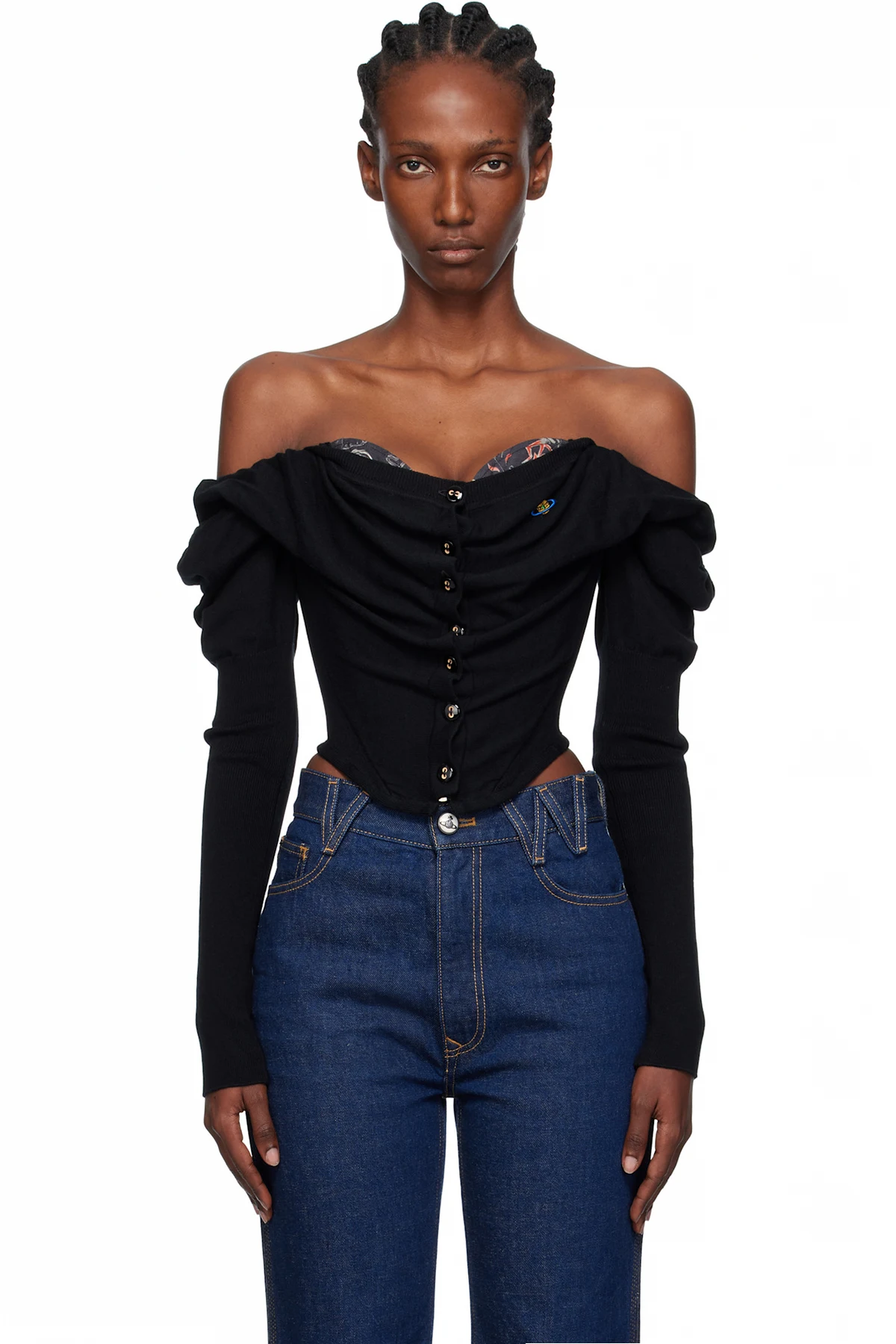 Black Bea Corset Cardigan