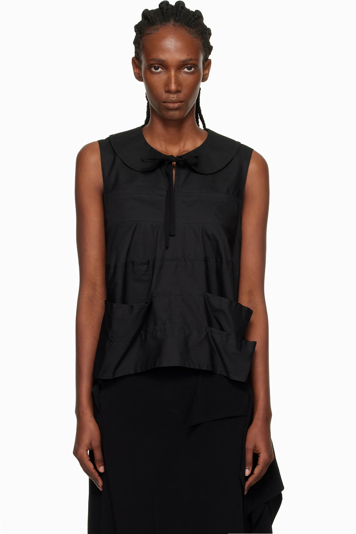 Black Cotton Broad Top