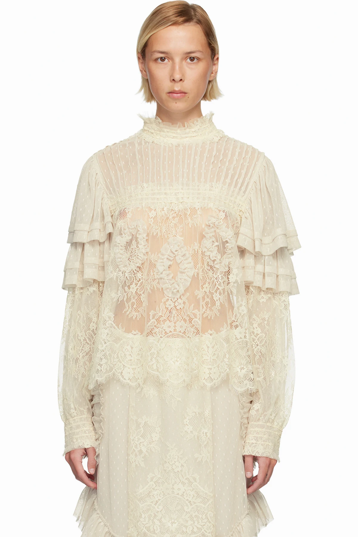 Off-White Victorian Lace Blouse