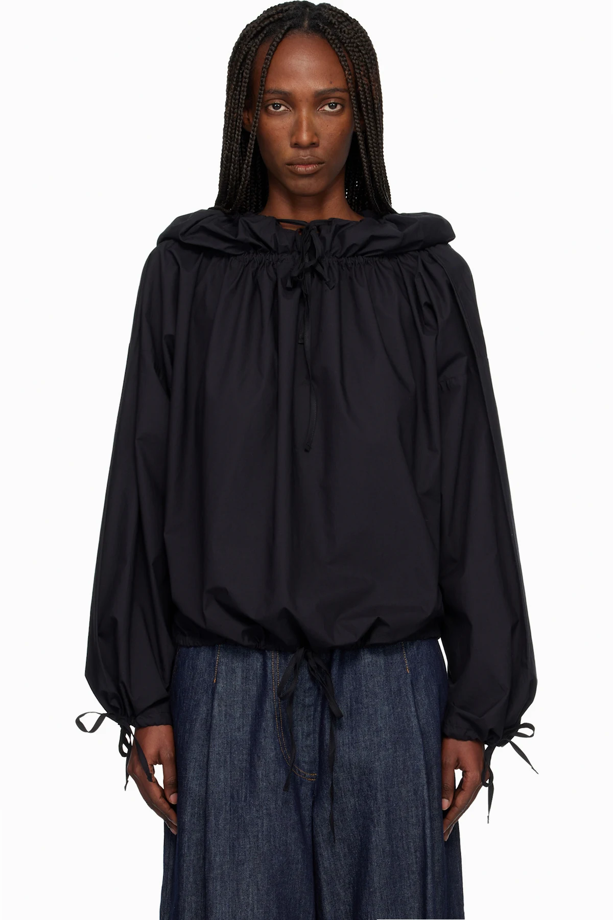 Black Point Hooded Blouse