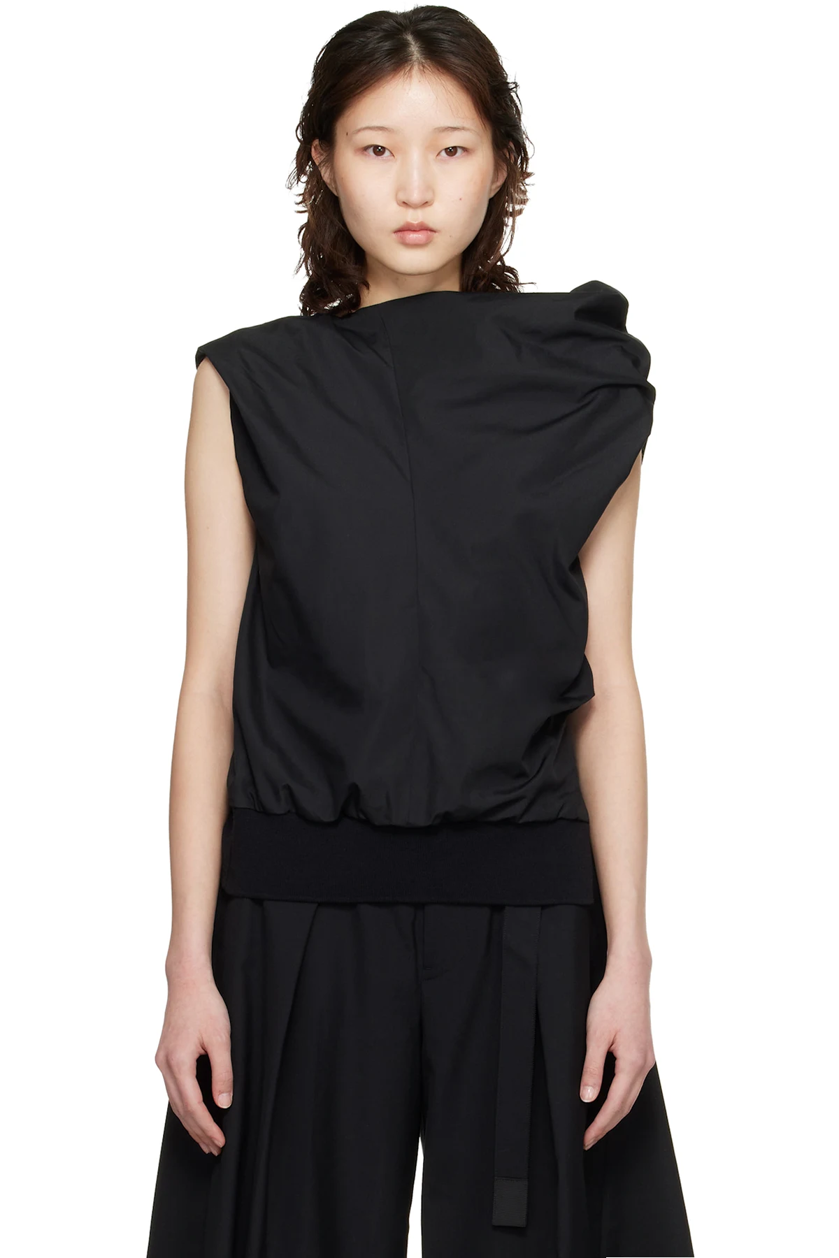 Black Poplin Blouse