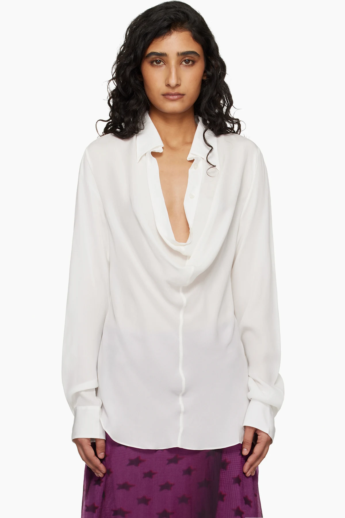 White Silk Blouse