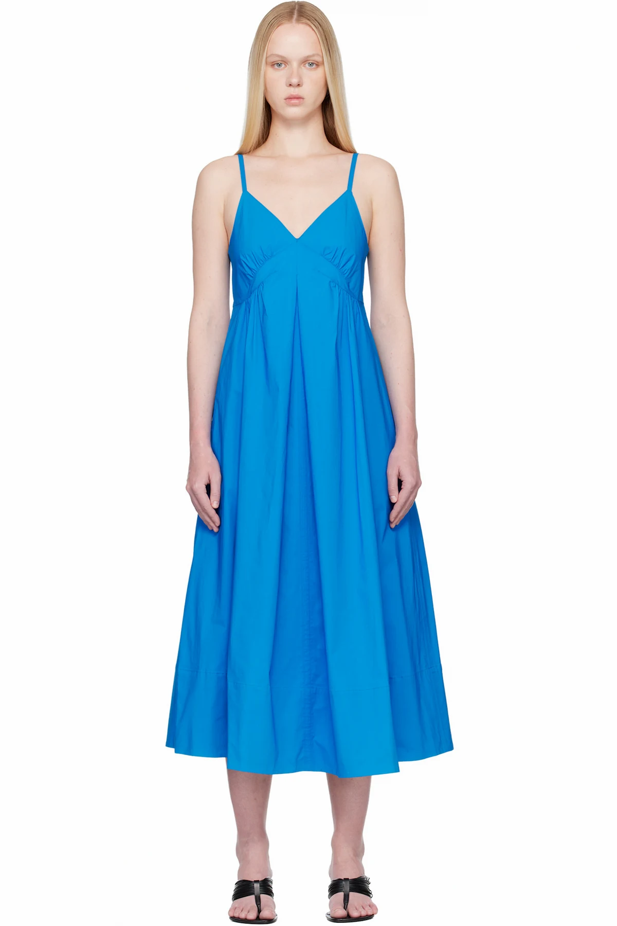 Blue Proenza Schouler White Label Barker Midi Dress