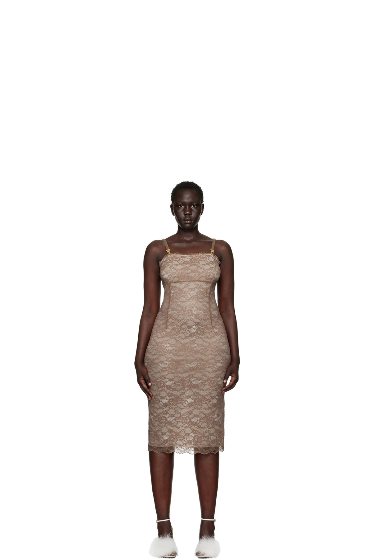 Taupe Blair Midi Dress