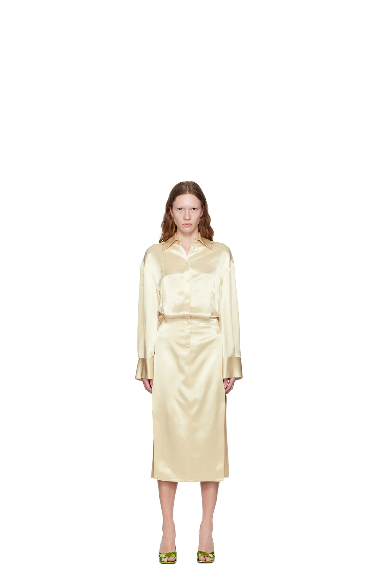 Beige Charla Midi Dress