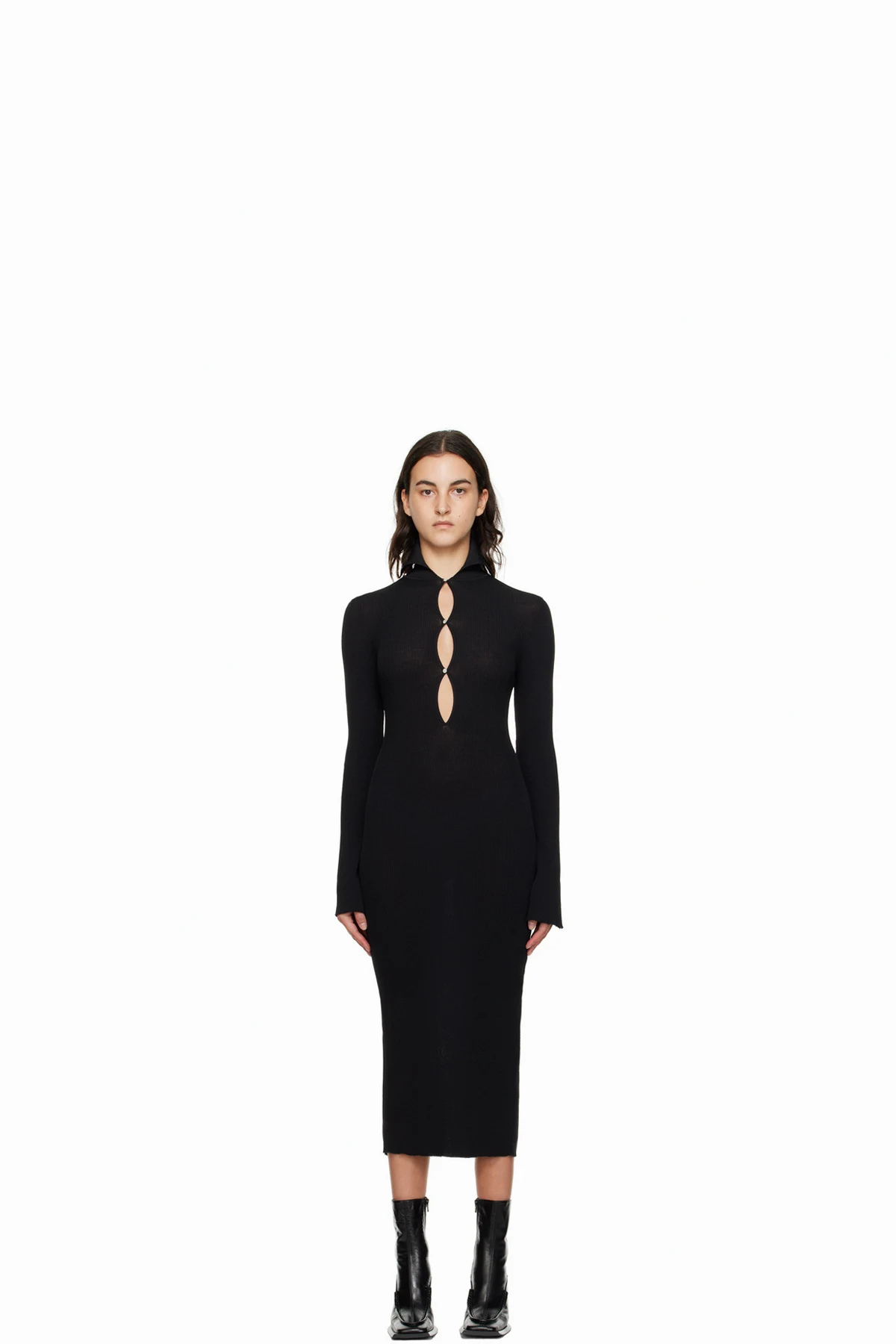 Black Slither Midi Dress