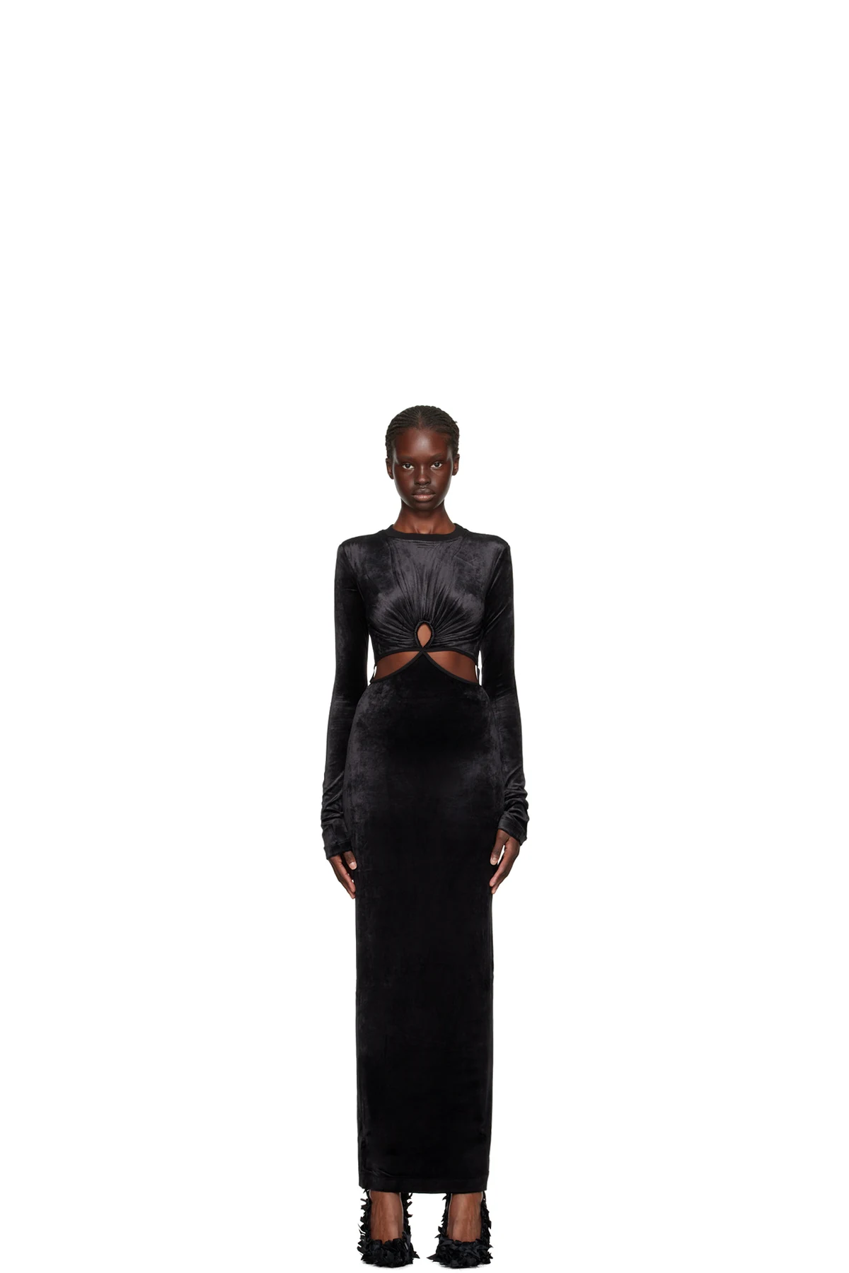 Black Keyhole Maxi Dress