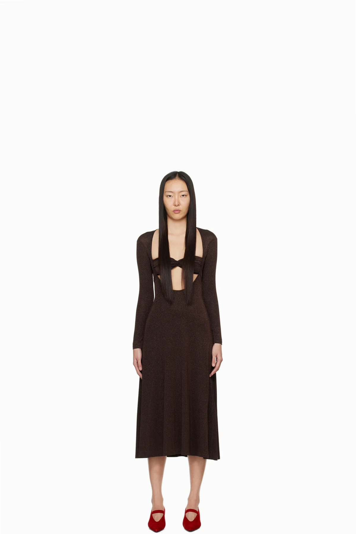 Brown Baes Midi Dress