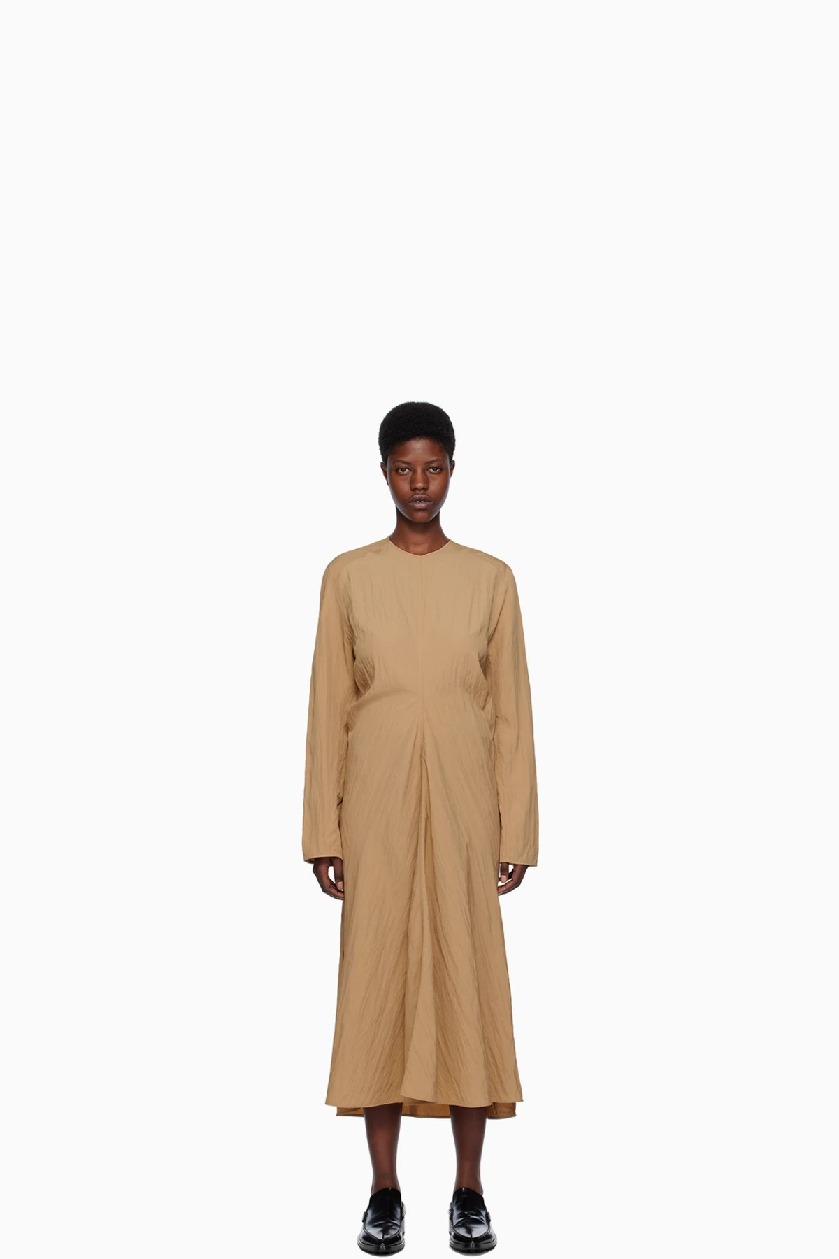 Tan Welles Midi Dress