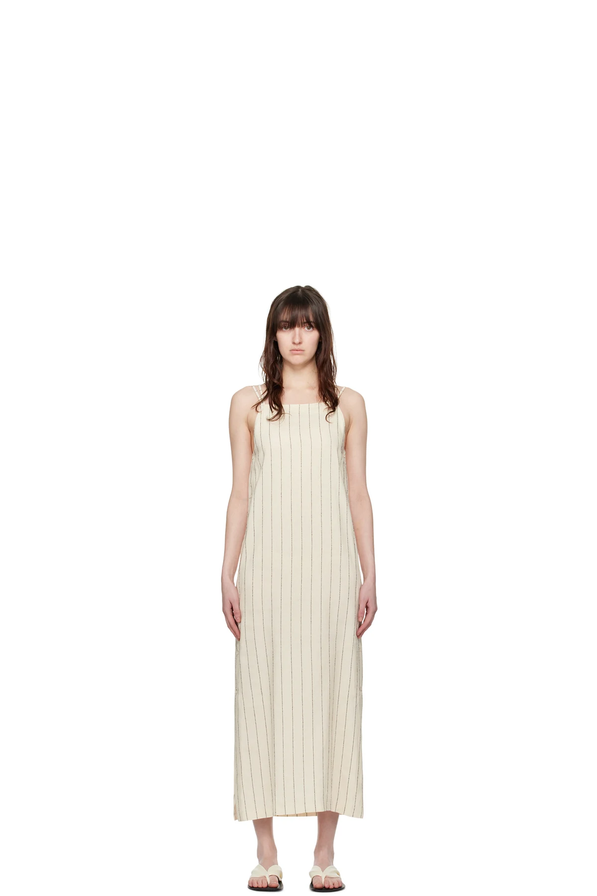 Beige & Black Etta Midi Dress