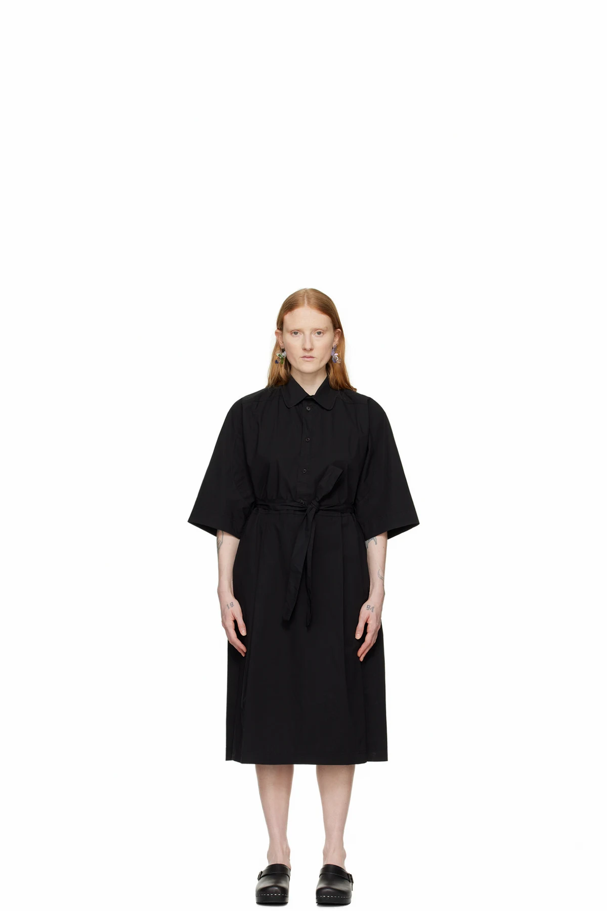 Black Transfer Midi Dress