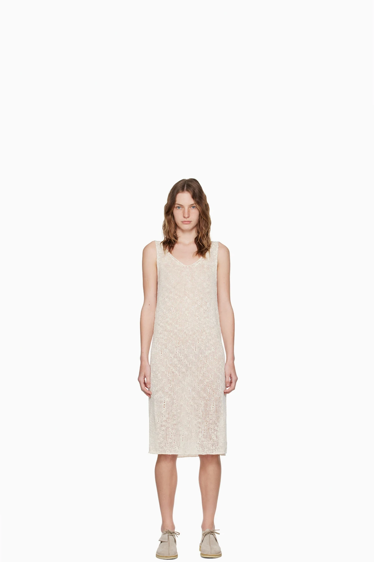 Beige Harena Midi Dress