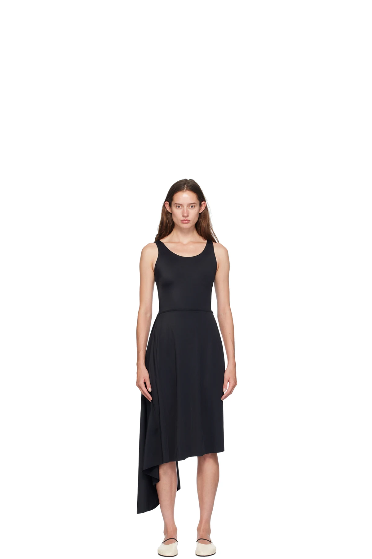 Black 'Bathingsuit' Pareo Midi Dress