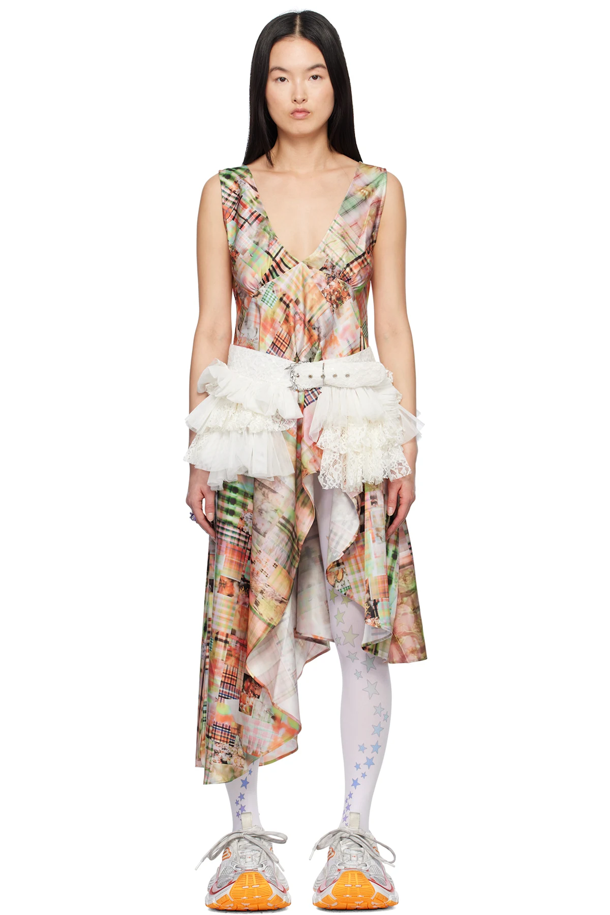 Multicolor Tulip Midi Dress