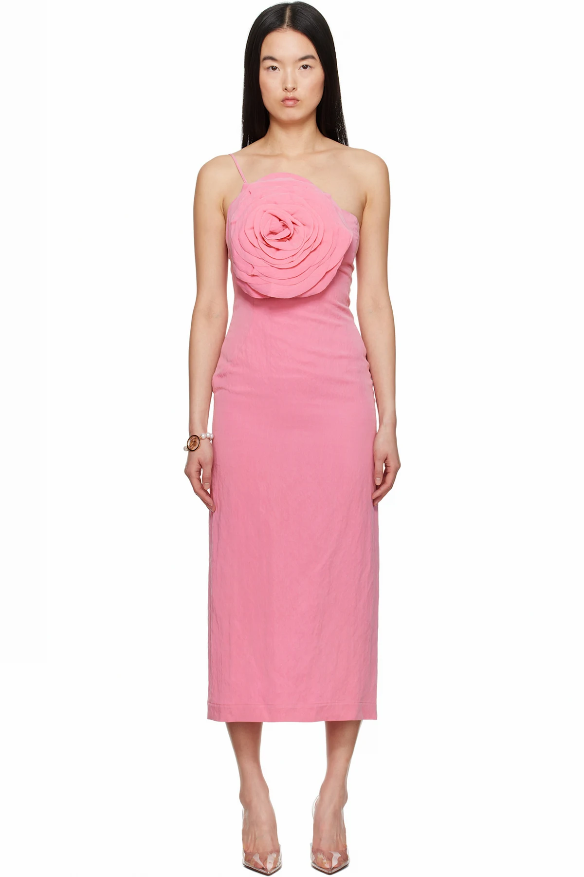 Pink Sheath Midi Dress