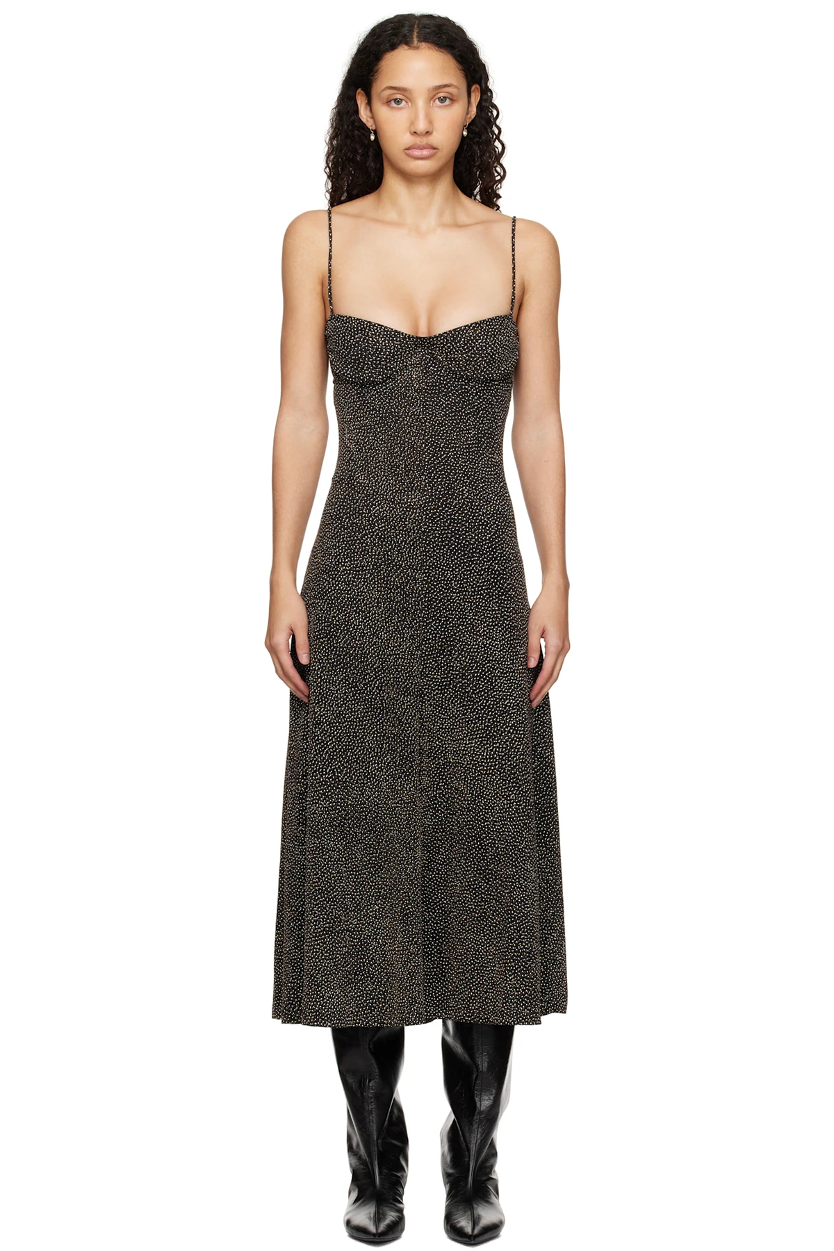 Black Ariel Midi Dress