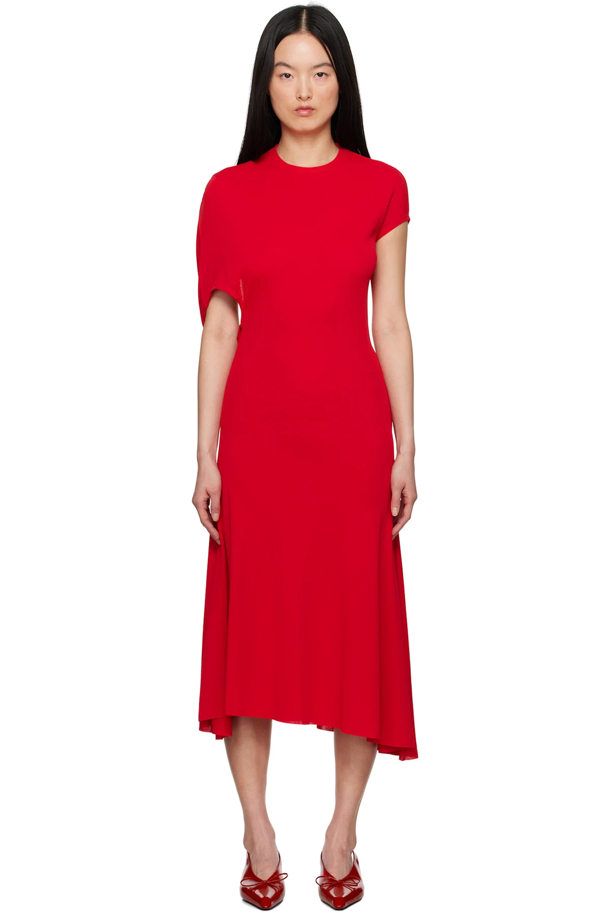 Red La Croisière 'The Salerno' Midi Dress