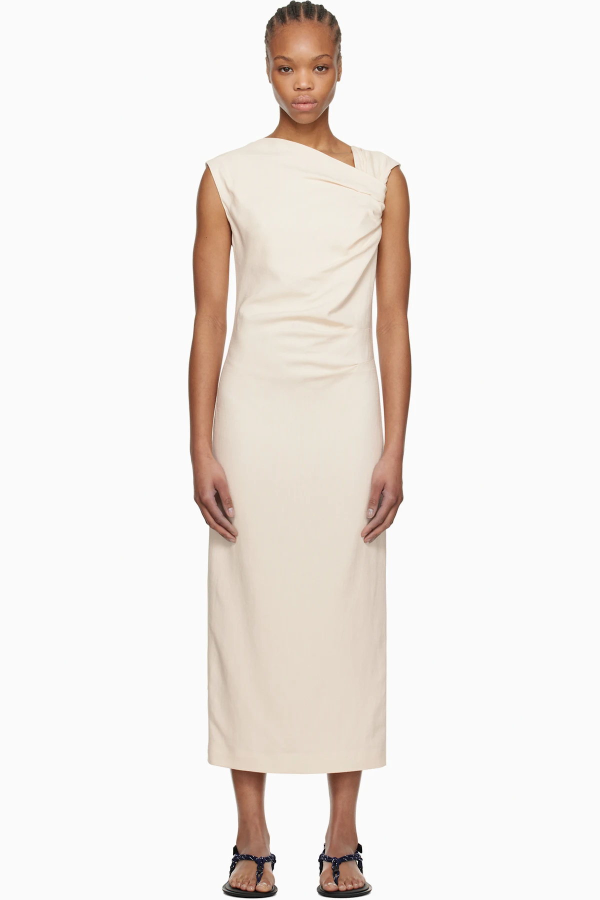 Off-White Twisted Midi Dress