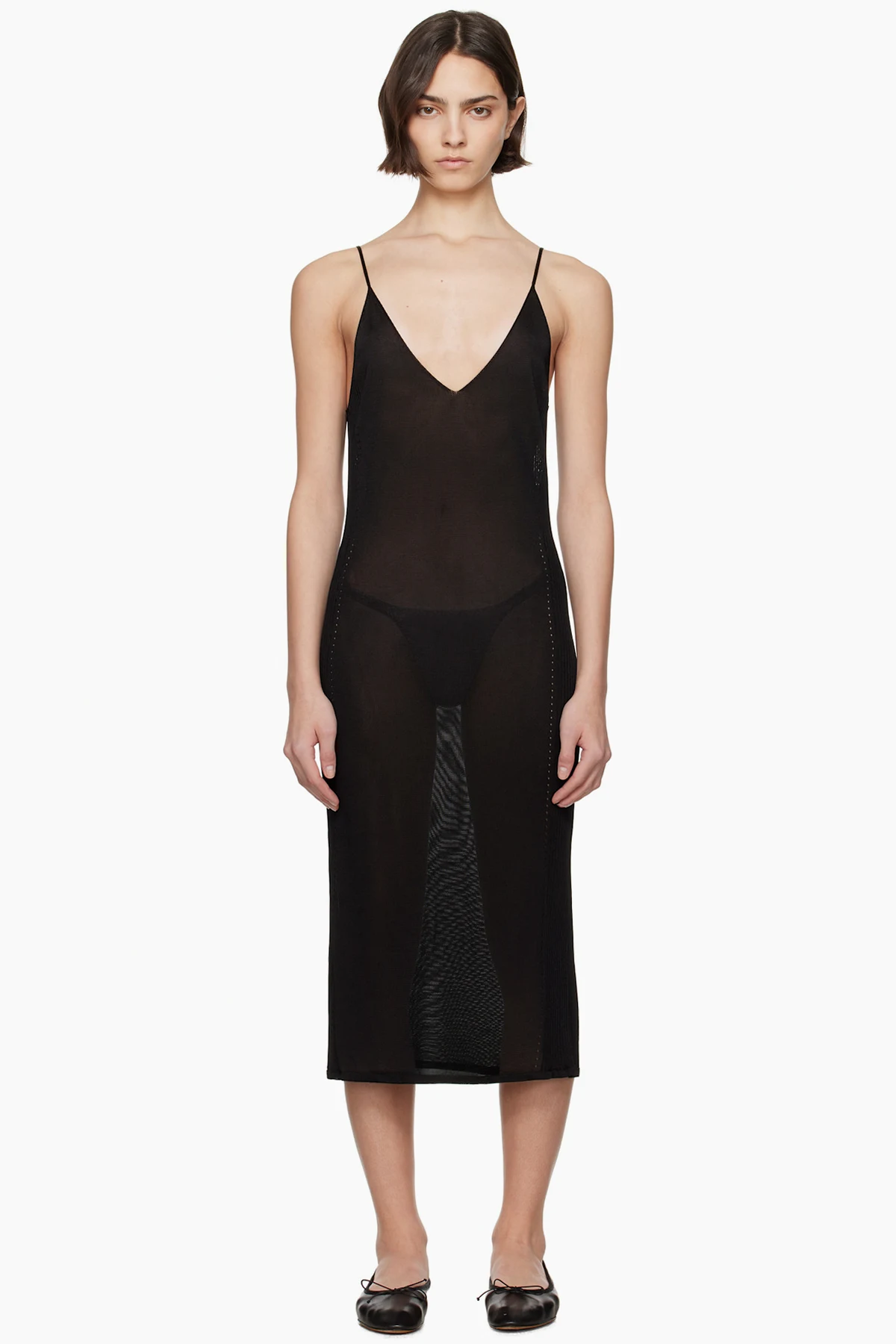 Black Slinky Gabe Midi Dress