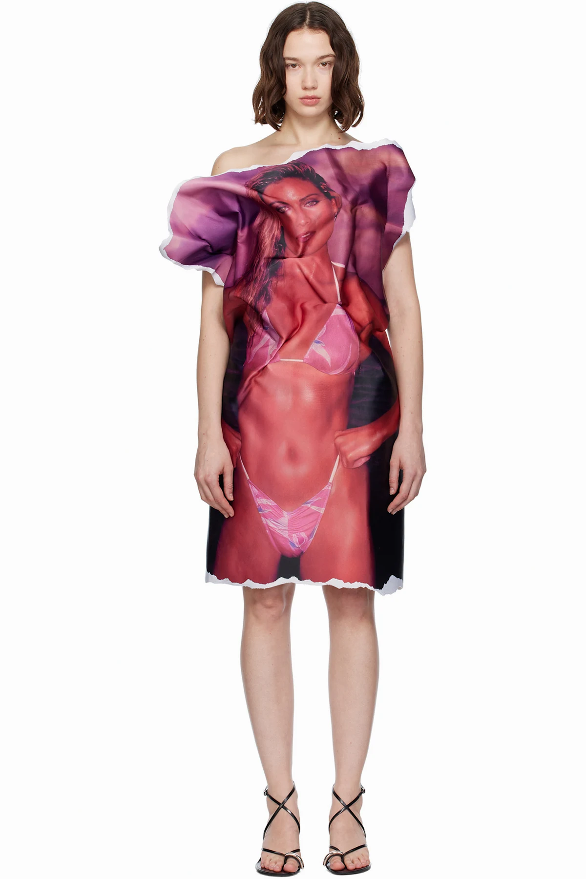 Red Poster Midi Dress