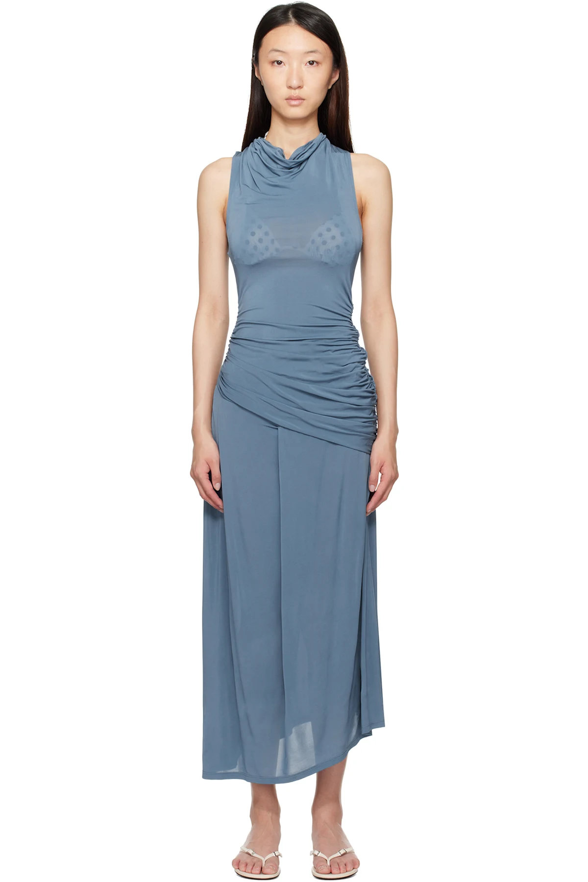 Blue Lech Midi Dress