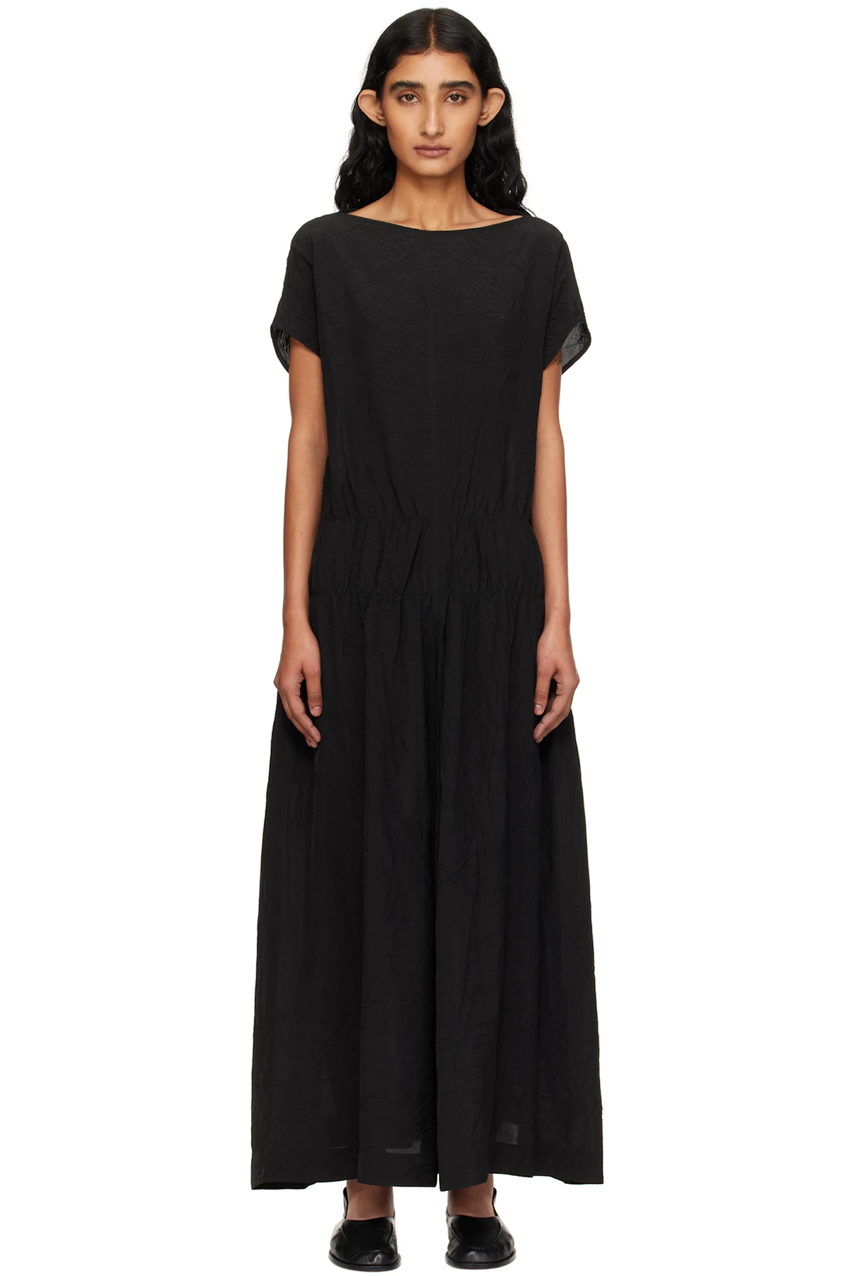 Black Simos Midi Dress