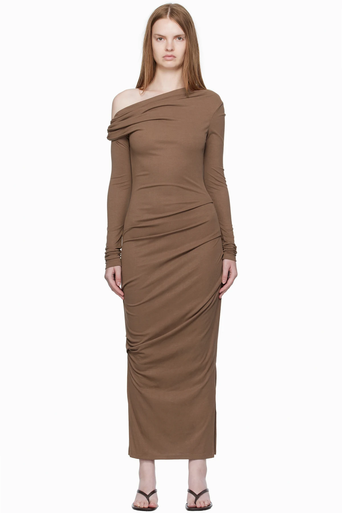 Brown Elemental Manahou Midi Dress