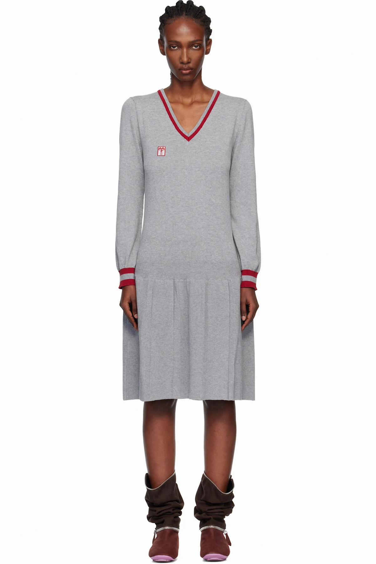 Gray Vivian Jumper Midi Dress