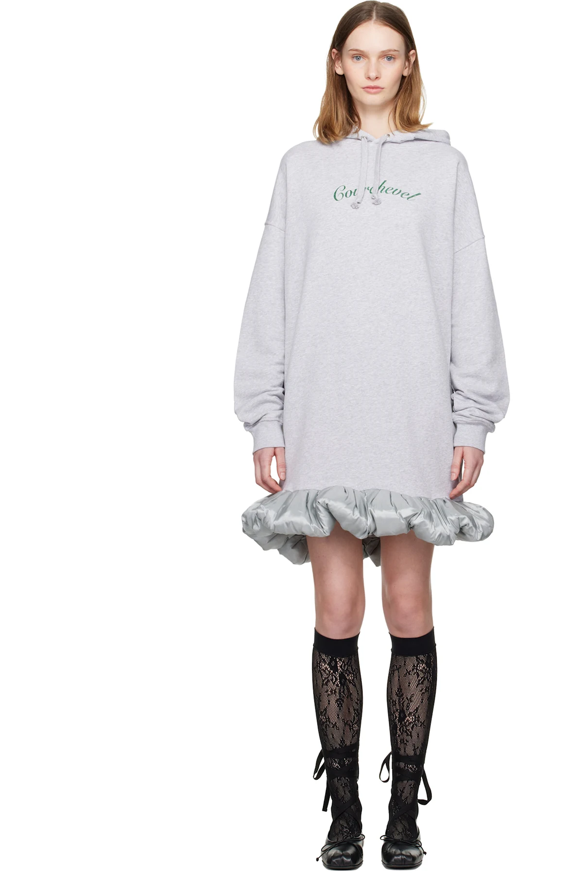 Gray 'Courchevel' Hoodie Midi Dress