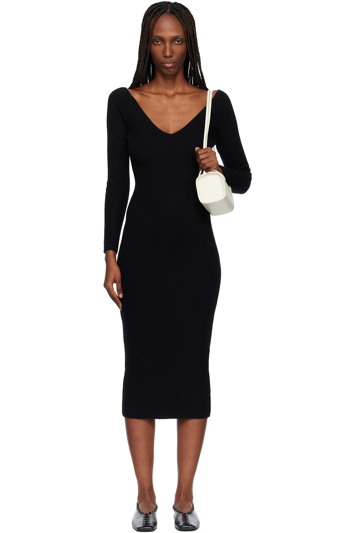 Black Bridgewater Midi Dress